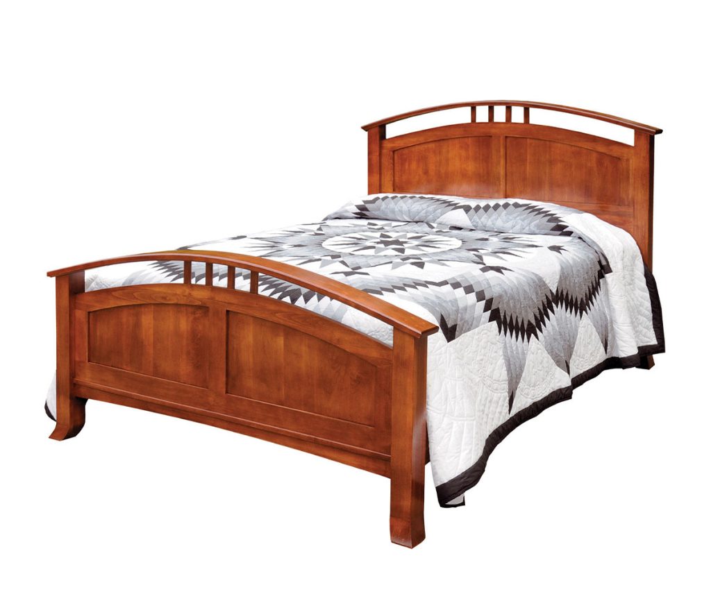 Crescent Panel Bed High Footboard